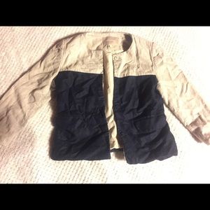 Banana Republic Navy Blue and Beige Jacket Size 0